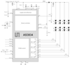 AS3834 LED Driver.  4 channel high-precision LED controller for 3D-LCD backlight with integrated step-up controller -- AS3834 - Image