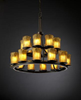 GLA-8767-16-AMBR-DBRZ Mid. Chandeliers-Glass Up - 494960 - Capital Lighting, Inc.