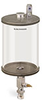 Levelux Clear View Single Feed Manual Lubricator, 1/2 gal Pyrex Reservoir, 1/8” Female NPT Outlet, 5/8”-18 Thread for Remote Mounting -- B5176-064PBRW