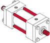 Series MH - ISO Metric Hydraulic Cylinder -- Double Rod End - Image