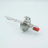 Thermocouple-Power Feedthrough, 1 Pair Type C, w/ Miniature TC Connector, 5000 Volts, 15 Amps, 2 Pins, 2.75″ Conflat Flange - A2277-6-CF - MPF Products, INC.