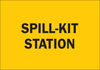 Brady B-302 Polyester Rectangle Yellow Chemical, Biohazard, Hazardous & Flammable Material Sign - 10 in Width x 7 in Height - TEXT: SPILL-KIT STATION - 30674 - 754476-30674 - R. S. Hughes Company, Inc.