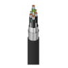 VFD 300% Gnd, 3C+G #2 Str TC, XLPE Ins+PVC Grd, OS+TC Brd w/4-#8 TC Drains, Blk LSZH-TS Jkt, 600V TC-ER 90C Dry/Wet 1000V Flexible Motor Supply Cable Marine Approved - 29507X - Belden Inc.