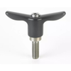 Clamp Handle; Threaded Stud, T-Shape, Stainless Steel -- MAT-THP301SS - Image