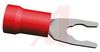 Fork Crimp Terminal; 22 to 16 AWG; 300 VAC; PIDG; 0.125 in. (Max.); Tin; Red - 70083316 - Allied Electronics, Inc.