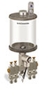 Levelux Clear View Multiple Feed Electro Lubricator, 1 qt Acrylic Reservoir, 4 Feeds, 1/4” OD Tube Outlets, 120V/60Hz - B5177-032AB0412061W - Oil-Rite Corp.