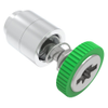Captive Screw, 6-32 Thread, Flare-in, TORX®/Slot Combination, Knurled Green Knob - 52-27-21-4-014 - Southco