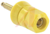 Binding Post, Single; Standard Nut; 30 A; 1000 V; Gold Plated Brass; Yellow; - 70120820 - Allied Electronics, Inc.