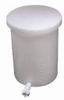 Cylindrical Tank with Cover and Spigot, HDPE, 7-1/2 Gal., 3/16