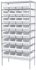 Akro-Mils Shelfmax 2000 lb Adjustable White Chrome Steel Open Adjustable Fixed Shelving System - 32 Bins - 2000 lb Total Capacity - AWS183630088 WHITE - AWS183630088 WHITE - R. S. Hughes Company, Inc.