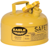 Eagle Yellow Galvanized Steel 2 gal Safety Can - 9 1/2 in Height - 11 1/4 in Overall Diameter - 048441-22145 - 048441-22145 - R. S. Hughes Company, Inc.