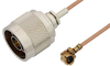 N Male to UMCX Plug Cable 9 Inch Length Using RG178 Coax - PE38813-9 - Pasternack