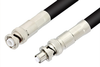 MHV Male to SHV Plug Cable 24 Inch Length Using RG8 Coax, RoHS - PE3365LF-24 - Pasternack