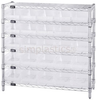 Storage Shelving with Bins - WR6-36-1236-102CL - Simplastics