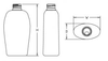 PET and HDPE Plastic Bottles - REVERSE TAPERED OVAL-HDPE-13 oz-601351-28-410 - Plastic Bottle Corporation