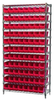 Akro-Mils 2000 lb Adjustable Red Chrome Steel Open Adjustable Fixed Shelving System - 48 Bins - 2000 lb Total Capacity - AWS143630150 RED - AWS143630150 RED - R. S. Hughes Company, Inc.