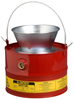 Justrite Red Steel 3 gal Safety Can - 12 1/4 in Height - 11 5/8 in Overall Diameter - 697841-00409 - 697841-00409 - R. S. Hughes Company, Inc.