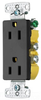 Duplex/Single Receptacle - RRD15BK - Hubbell Incorporated