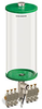 Green Color Key, Clear View Multiple Feed Electro Lubricator, 1 gal Acrylic Reservoir, 6 Feeds, 1/8