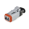 Amphenol Sine Systems AT06-2S-SR01GRY 2-Way AT Connector Plug with Strain Relief -- 39304