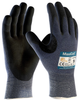 PIP ATG 44-3745 Black/Blue Small Yarn Shell Cut-Resistant Glove - ANSI Cut Level 3, EN388 Cut Level 5 Cut Resistance - Nitrile Foam Palm & Fingers Coating - 21 cm Length - 616314-17850 - 616314-17850 - R. S. Hughes Company, Inc.