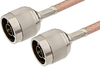 N Male to N Male Cable 24 Inch Length Using PE-P195 Coax - PE33377-24 - Pasternack