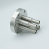 SHV-10 Coaxial Feedthrough, 4 Pins, Grounded Shield, 2.75″ Conflat Flange - A1600-5-CF - MPF Products, INC.
