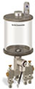 Levelux Clear View Multiple Feed Electro Lubricator, 1 qt Pyrex Reservoir, 3 Feeds, 1/4” OD Tube Outlets, 24VDC - B5177-032PB03024D1W - Oil-Rite Corp.