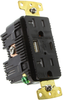 Usb Charger Rcpt, 2Port, 20A/125V, Blk; Product Range Hubbell Wiring Devices - 58AC0205 - Newark, An Avnet Company