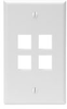 QuickPort Wallplates - 41080-4WP - Leviton Manufacturing