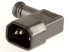 European IEC 60320/C14 Right Angle Plug Connector -- UC-09BI - Image