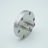 SHV-5 Coaxial Feedthrough, 2 Pins, Grounded Shield, Exposed Insulator, 2.75″ Conflat Flange - A0337-1-CF - MPF Products, INC.