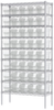 Akro-Mils Shelfmax 2000 lb Adjustable Clear Chrome Steel Open Adjustable Fixed Shelving System - 40 Bins - 2000 lb Total Capacity - AWS143630090SC - AWS143630090SC - R. S. Hughes Company, Inc.