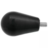 Tapered Knob; Male, Oval Tapered, Black -- BD-40 - Image
