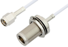 SMA Male to N Female Bulkhead Cable 12 Inch Length Using RG188 Coax, RoHS - PE34176LF-12 - Pasternack