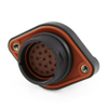 Amphenol Sine Systems AHDP02-18-21PN-SRA DuraMate AHDP Series, 21-Way Panel Mount Receptacle, Pin -- 39177 - Image