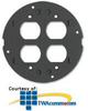 Hubbell SystemOne Double Duplex Opening Sub-Plate - S1SPDU - TelephoneStuff.com