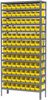 Akro-Mils Shelfmax 6500 lb Adjustable Yellow Gray Powder Coated Steel 22 ga Open Adjustable Fixed Shelving System - 96 Bins - 6500 lb Total Capacity - AS1279120Y - AS1279120Y - R. S. Hughes Company, Inc.