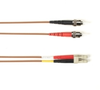 1-m, ST-LC, 50-Micron, Multimode, Plenum, Brown Fiber Optic Cable -- FOCMP50-001M-STLC-BR - Image