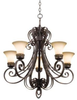 5198TP/STONE Mid. Chandeliers-Glass Up - 696582 - Capital Lighting, Inc.