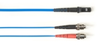 1-m, ST-MTRJ, 50-Micron, Multimode, Plenum, Blue Fiber Optic Cable -- FOCMP50-001M-STMT-BL - Image