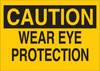 Brady B-555 Aluminum Rectangle Yellow Personal Protection Equipment (PPE) Sign - 14 in Width x 10 in Height - TEXT: CAUTION - 41163 - 754476-41163 - R. S. Hughes Company, Inc.