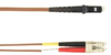 1-m, LC-MTRJ, 50-Micron, Multimode, Plenum, Brown Fiber Optic Cable -- FOCMP50-001M-LCMT-BR - Image