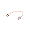 N Female Bulkhead St. Connector With RG316 Cable (L-15CM) + 2*SMA Male St. Connectors (Y-Type Splitter Combiner) - ET-NFS-BH-4L15C-SMS-SMS - Eteily Technologies India Pvt. Ltd.