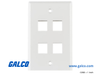 HTTN Outlet Box Covers - FPQUAD-W - Galco Industrial Electronics