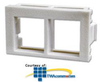 Panduit® NetKey 2-Port, 1/3 Flat Modular Insert - NKHF2MBL-X - TelephoneStuff.com