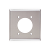 2-Gang 62,7mm Diameter Single Device Wall Plates, Stainless Steel Standard Size Polished Finish - 122SBS - Suzhou Ele Mfg Co., Ltd.