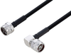 Outdoor Rated N Male to N Male Right Angle Low PIM Cable 200 cm Length Using SPO-250 Coax Using Times Microwave Parts - PE3C6346-200CM - Pasternack