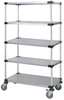 Stem Caster Cart, 5 Solid Shelves; Height Quantum Storage - 42AC5118 - Newark, An Avnet Company