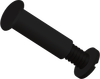 2 inch Standard Thin Post and Screw, HDPE, Black - APPS2502000TB - ARKPLAS